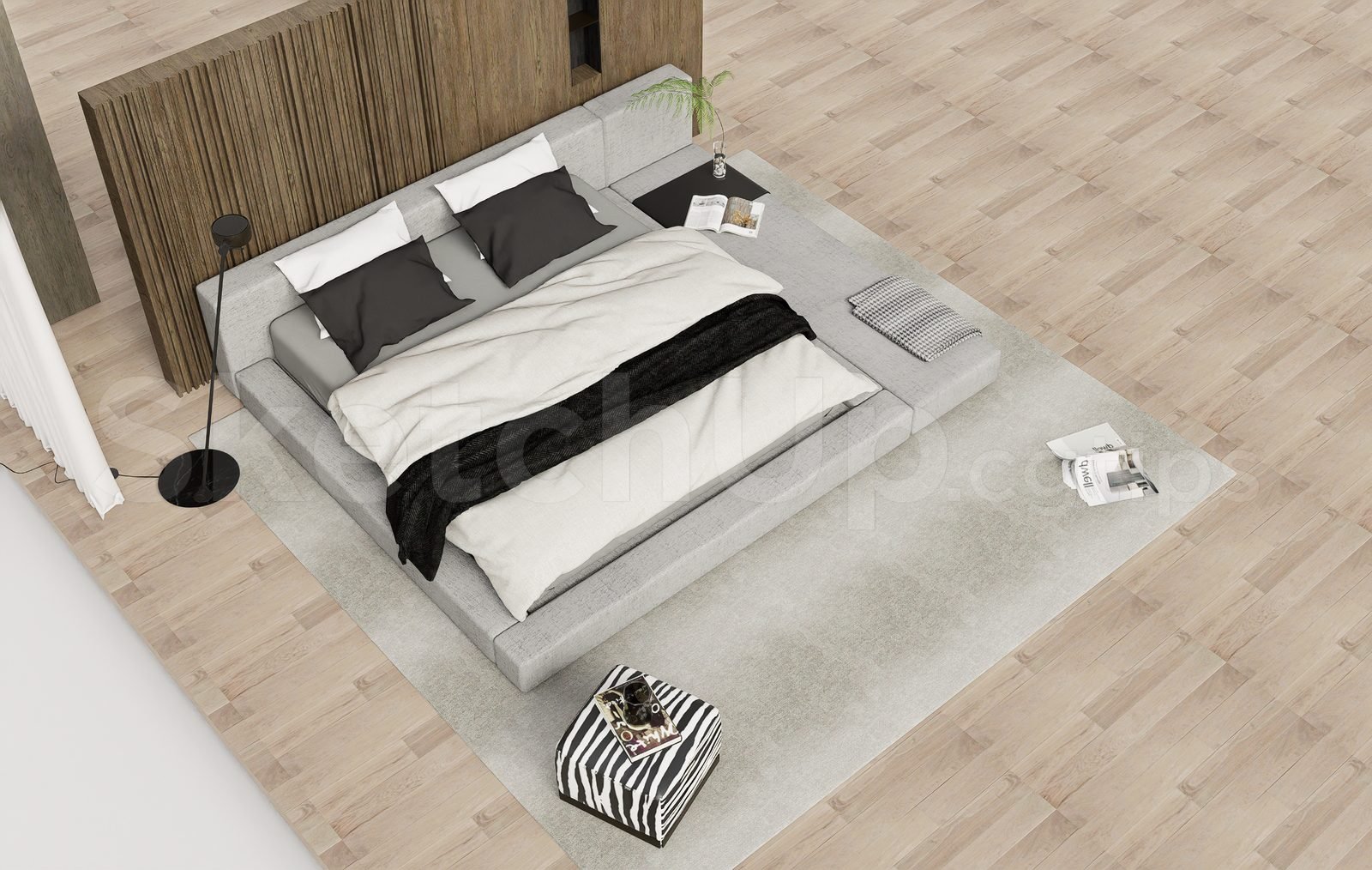 18767. تنزيل نموذج سرير مجاني لـ Sketchup (2)