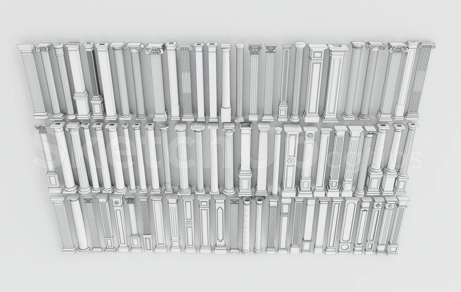 18774. تنزيل نماذج سكيتش أب للعمود الروماني (2)