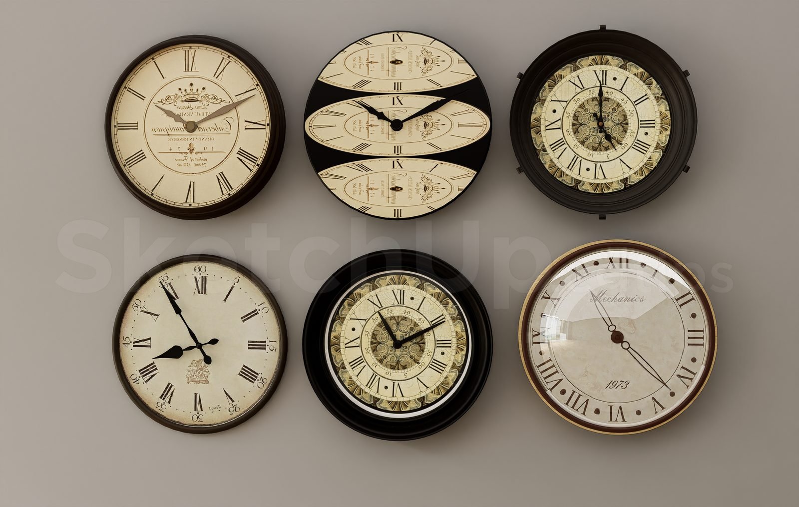 18794. نموذج ساعة Sketchup - تنزيل مجاني ثلاثي الأبعاد (2)