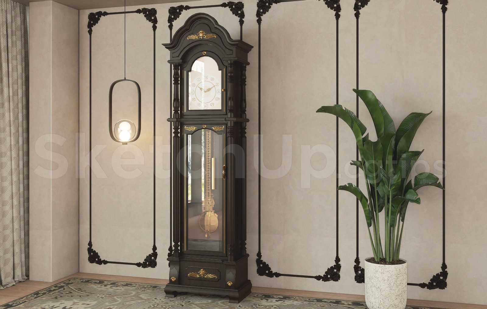 18802. نموذج ساعة Sketchup - تنزيل مجاني ثلاثي الأبعاد (1)