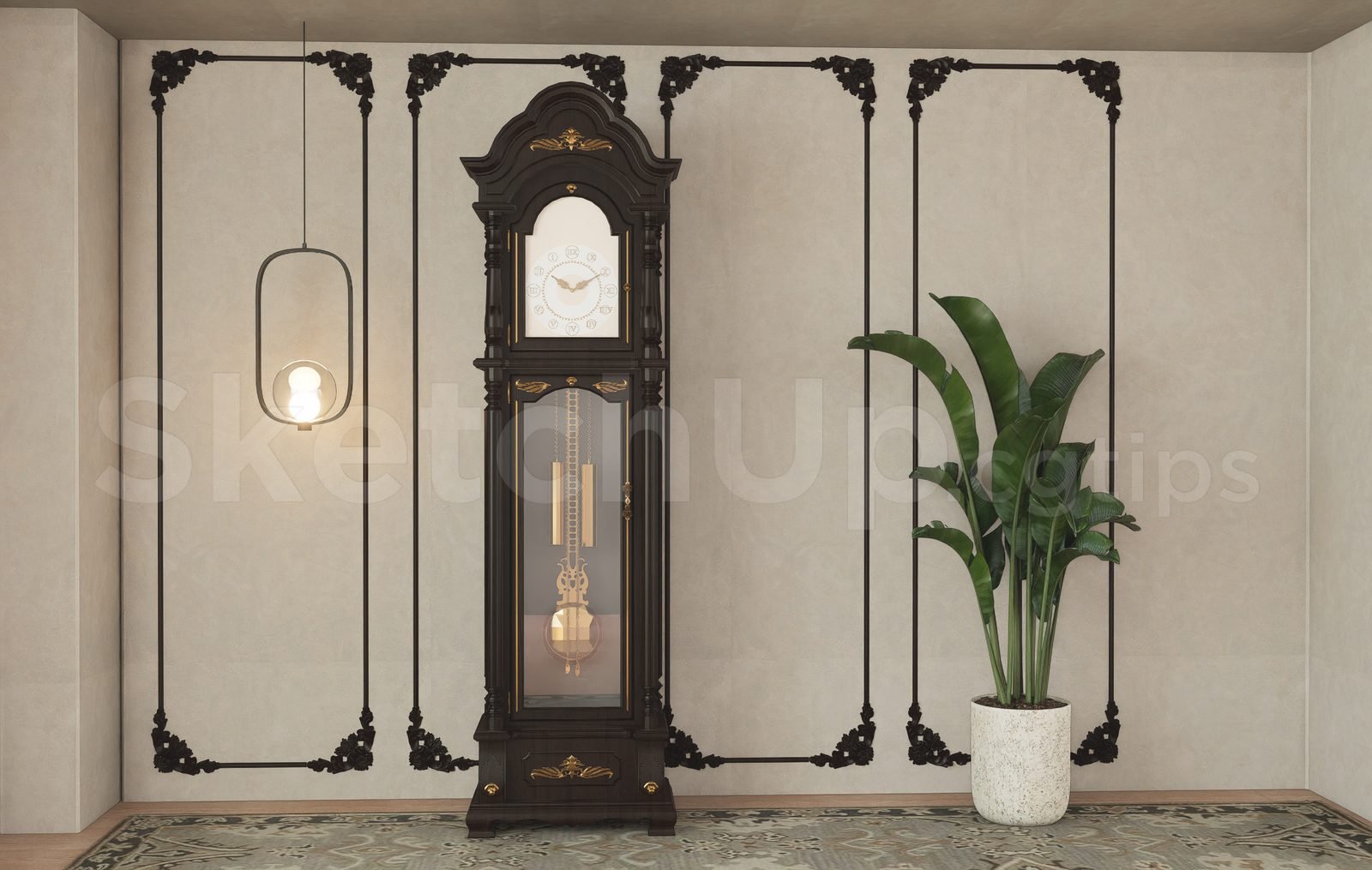 18802. نموذج ساعة Sketchup - تنزيل مجاني ثلاثي الأبعاد (2)