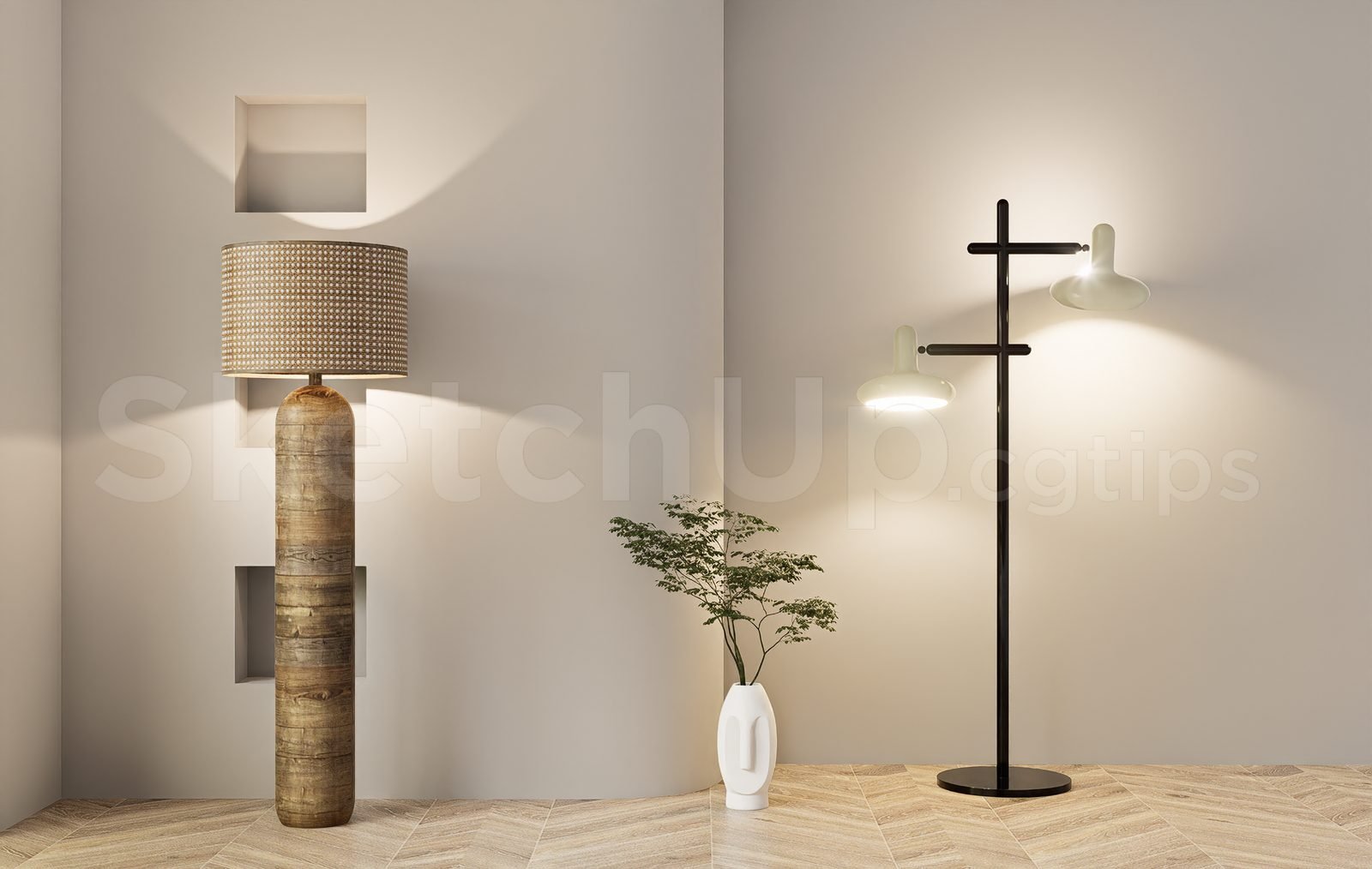 18814. تنزيل نموذج مصباح أرضي Sketchup مجاني للمشاريع الداخلية (2)