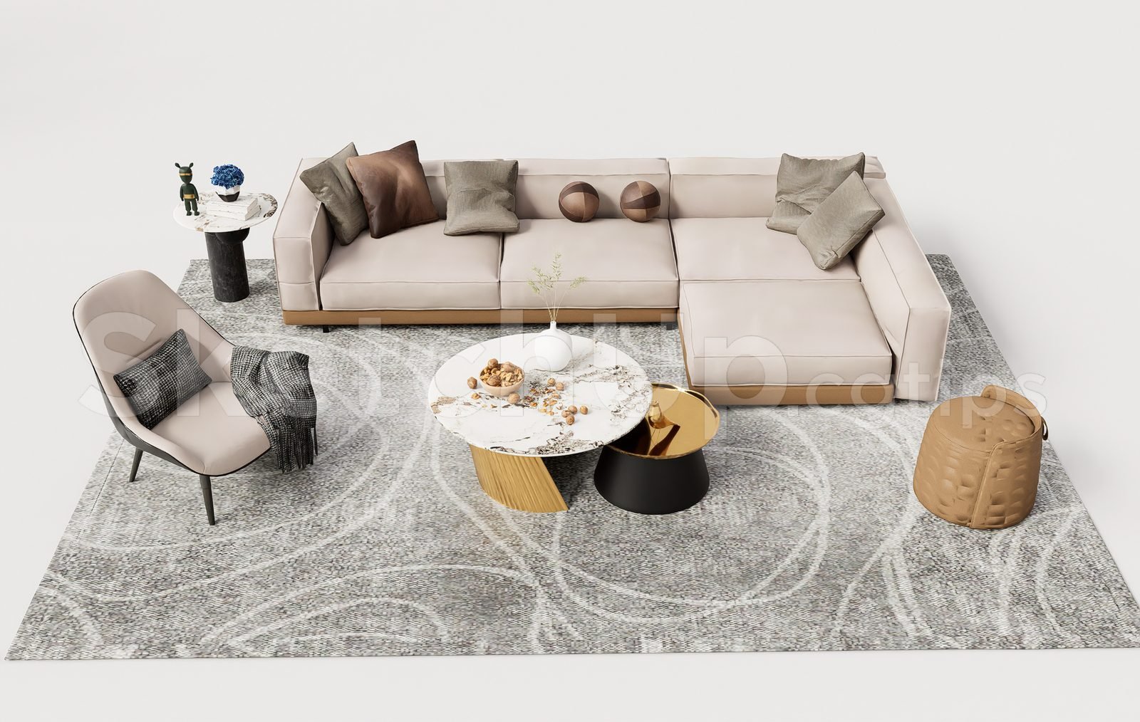 18824. تنزيل نموذج Sketchup Sofa مجانًا (1)