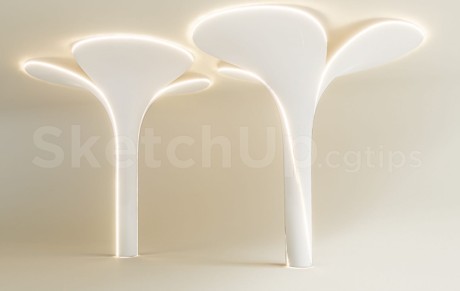 18844. أعمدة الإضاءة الداخلية الفاخرة الحديثة – نموذج Sketchup 3d (1)