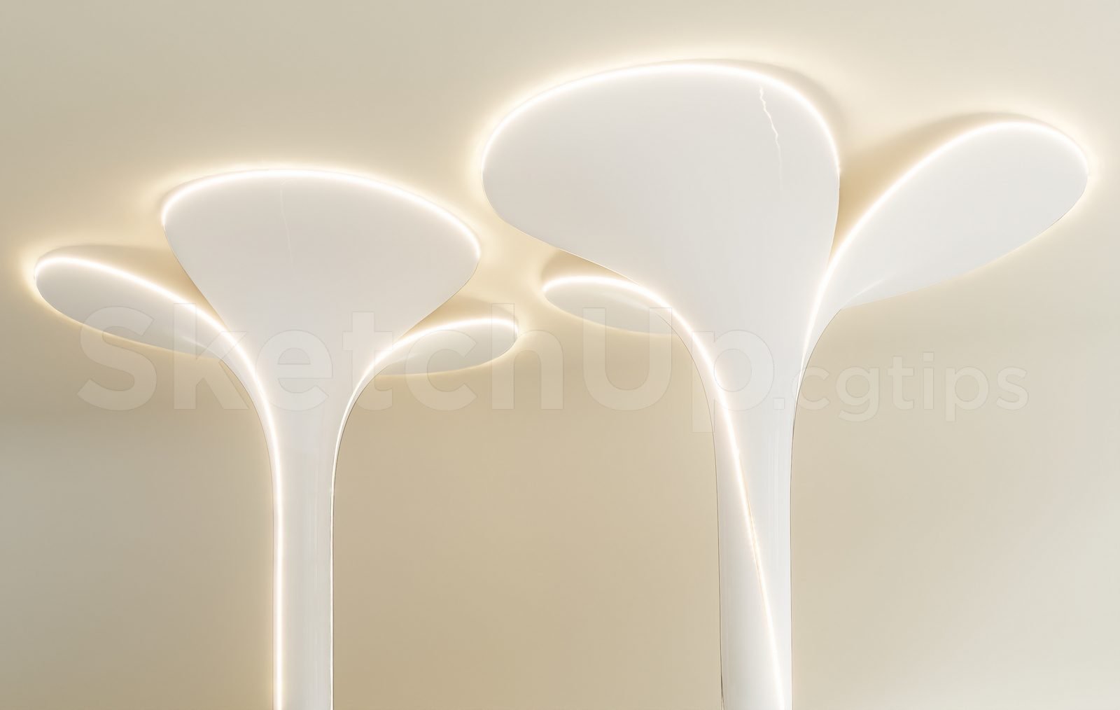 18844. أعمدة الإضاءة الداخلية الفاخرة الحديثة – نموذج Sketchup 3d (2)