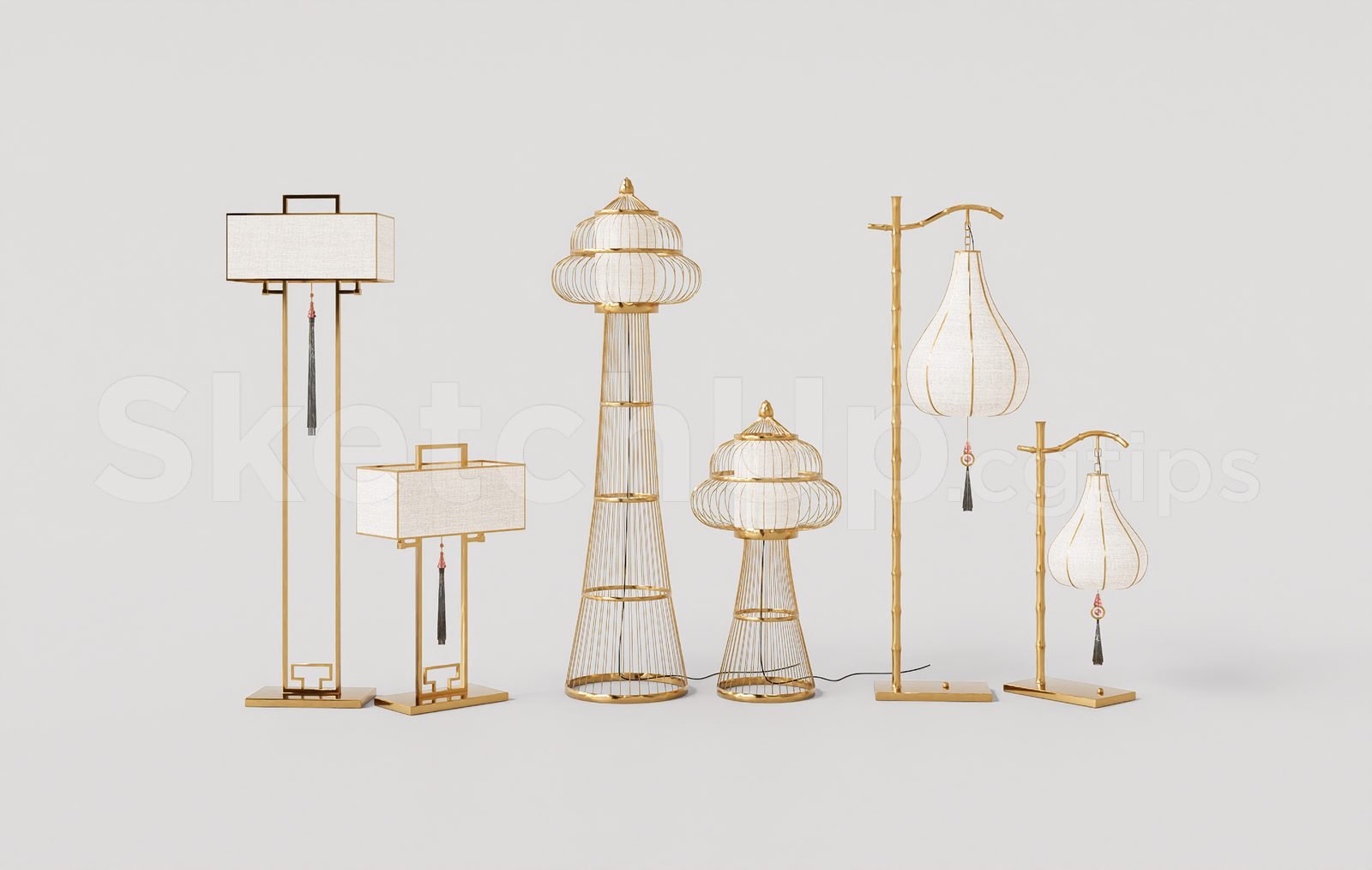 18882. تنزيل نموذج مصباح أرضي Sketchup مجاني للمشاريع الداخلية (2)