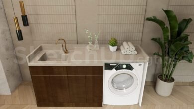 18920. تنزيل مجاني لنموذج Sketchup لغرفة الغسيل الحديثة (2)