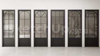 19105. Sketchup Door 3d Model Free Download (1)