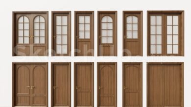 19123. Sketchup Door 3d Model Free Download (1)