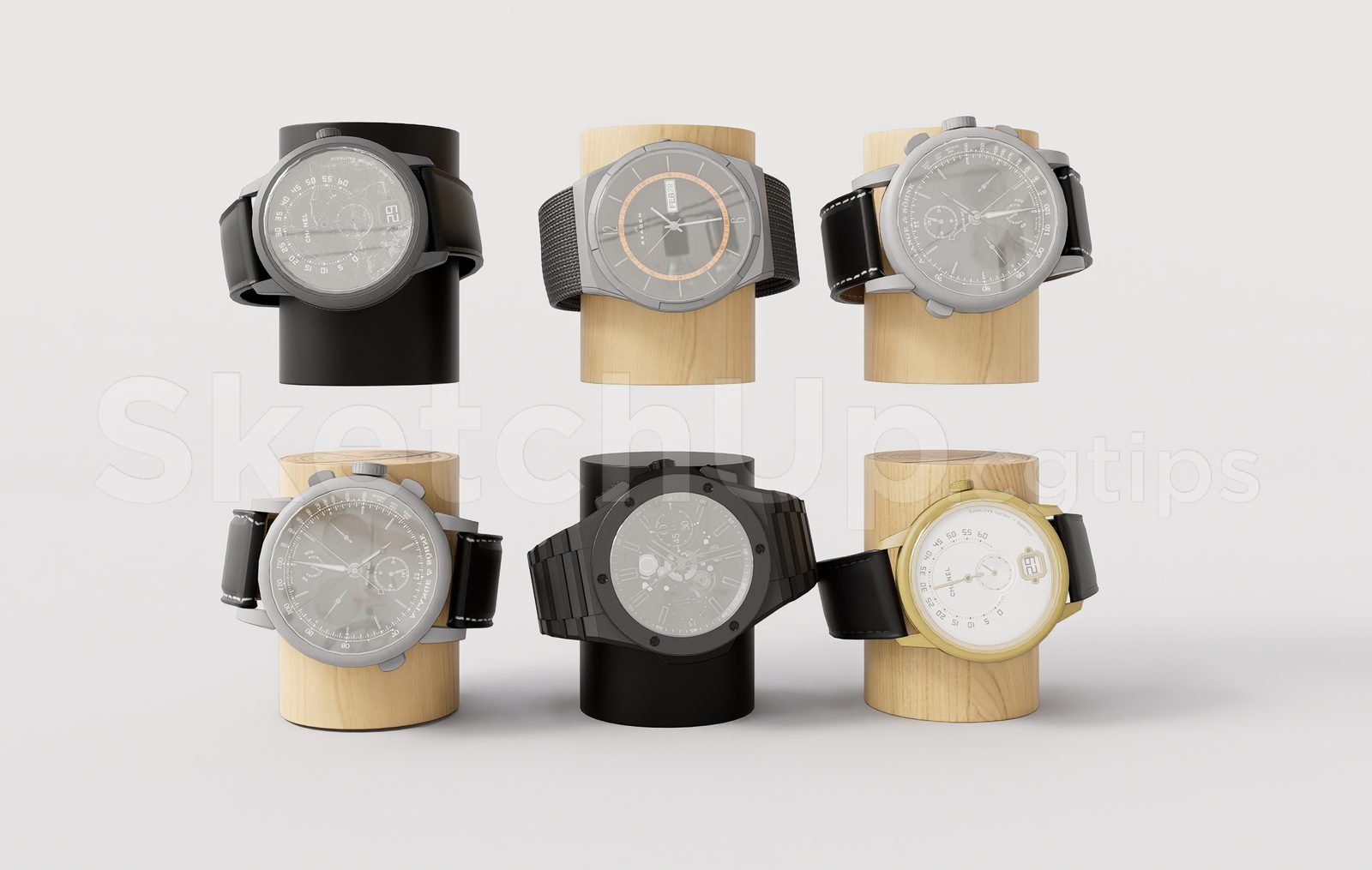 18907. تنزيل نموذج ساعة Sketchup الذكية مجانًا (1)