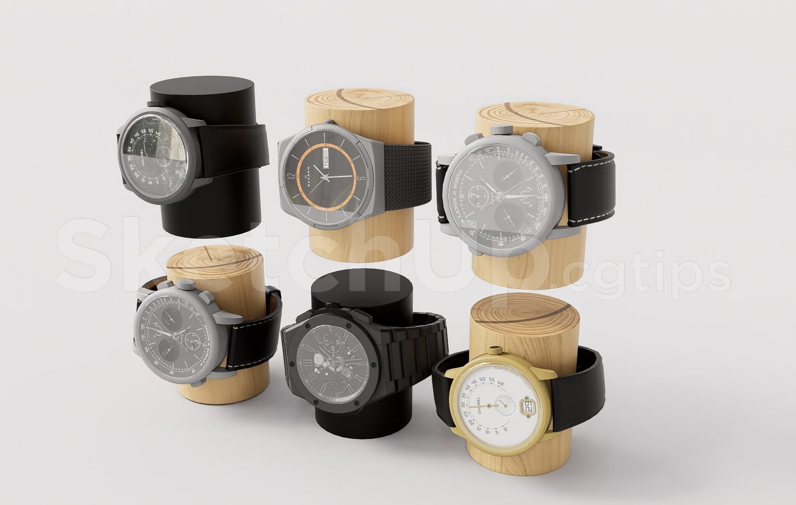 18907. تنزيل نموذج ساعة Sketchup الذكية مجانًا (2)