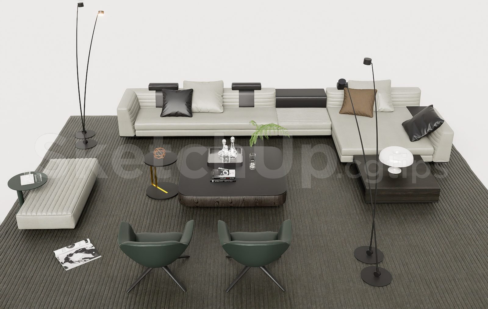 18919. تنزيل نموذج Sketchup Sofa مجانًا (2)