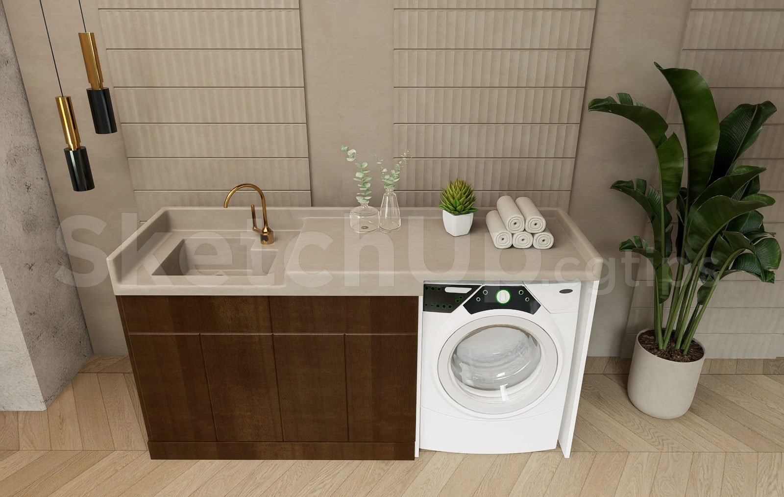 18920. تنزيل مجاني لنموذج Sketchup لغرفة الغسيل الحديثة (2)