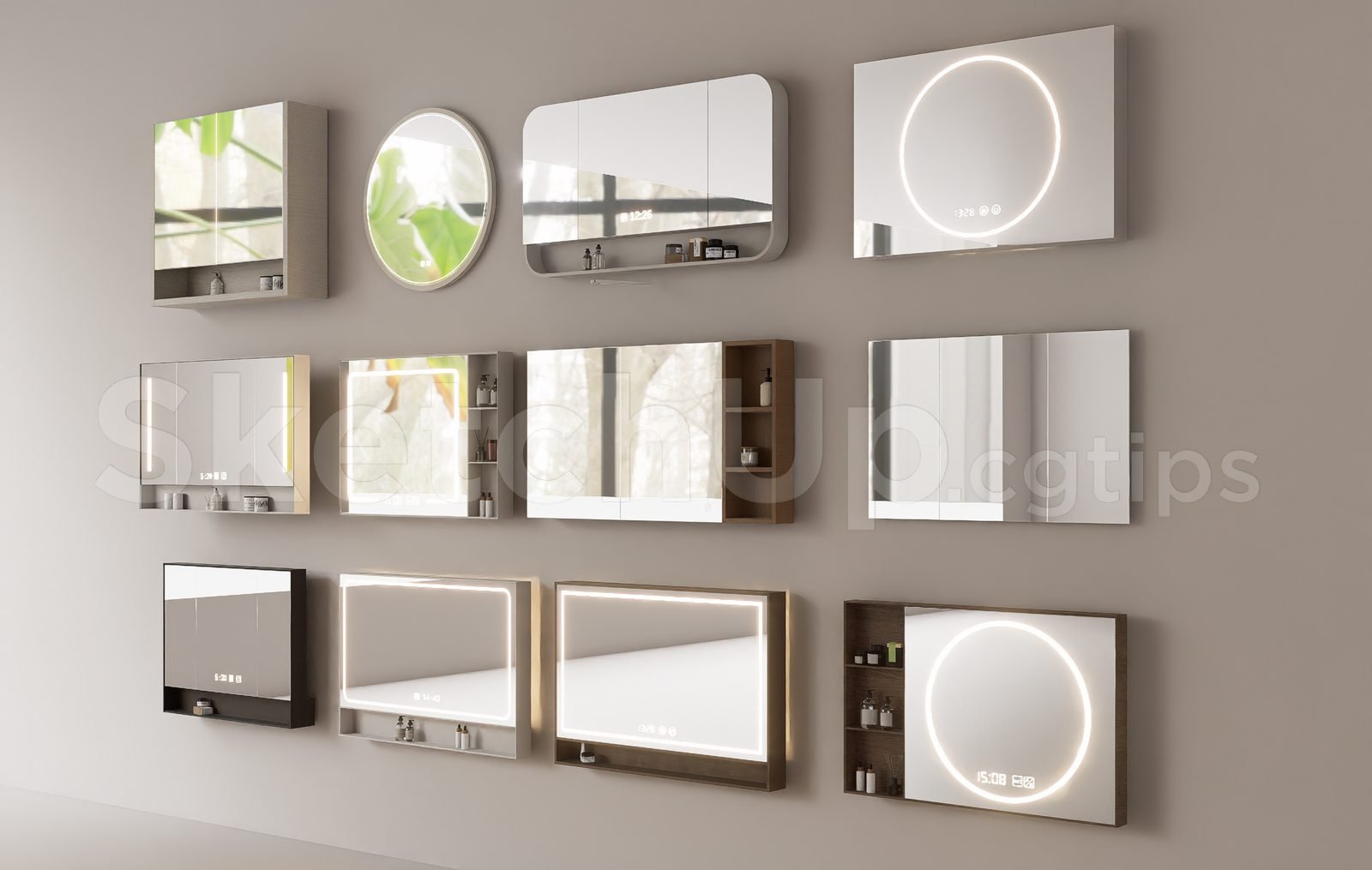 18937. تنزيل نموذج مرايا Sketchup مجانًا (2)