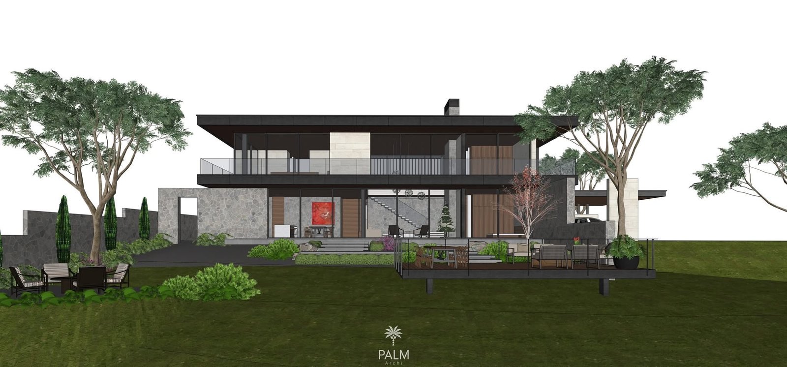 18943. تنزيل النموذج الخارجي لفيلا Sketchup مجانًا بواسطة Le Tan Cong (3)