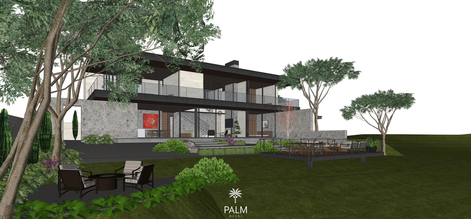 18943. تنزيل النموذج الخارجي لفيلا Sketchup مجانًا بواسطة Le Tan Cong (4)