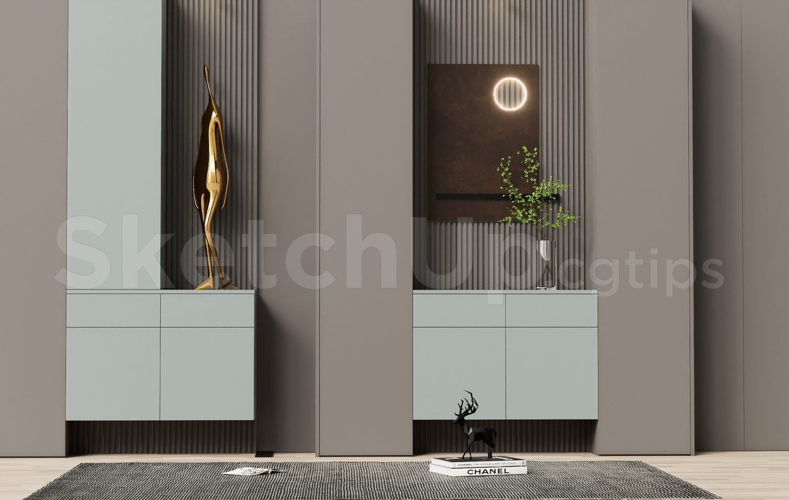 19023. تنزيل نموذج خزانة الأحذية Sketchup مجانًا (1)