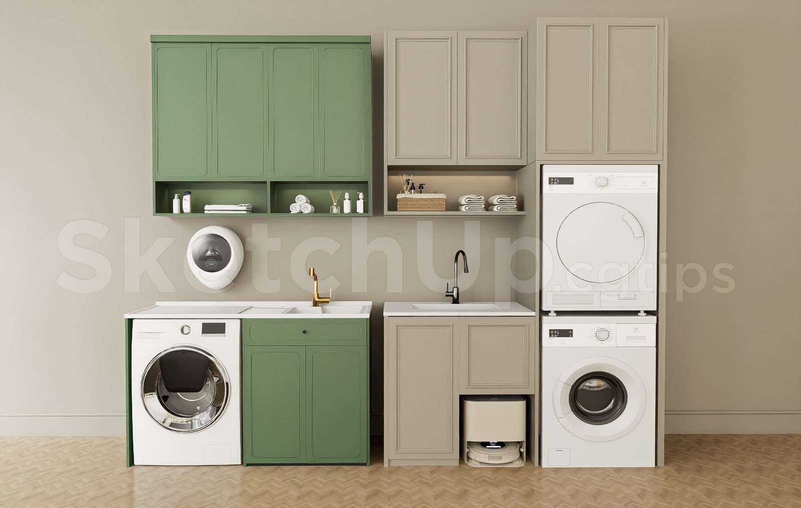 19025. تنزيل مجاني لنموذج Sketchup لغرفة الغسيل الحديثة (1)