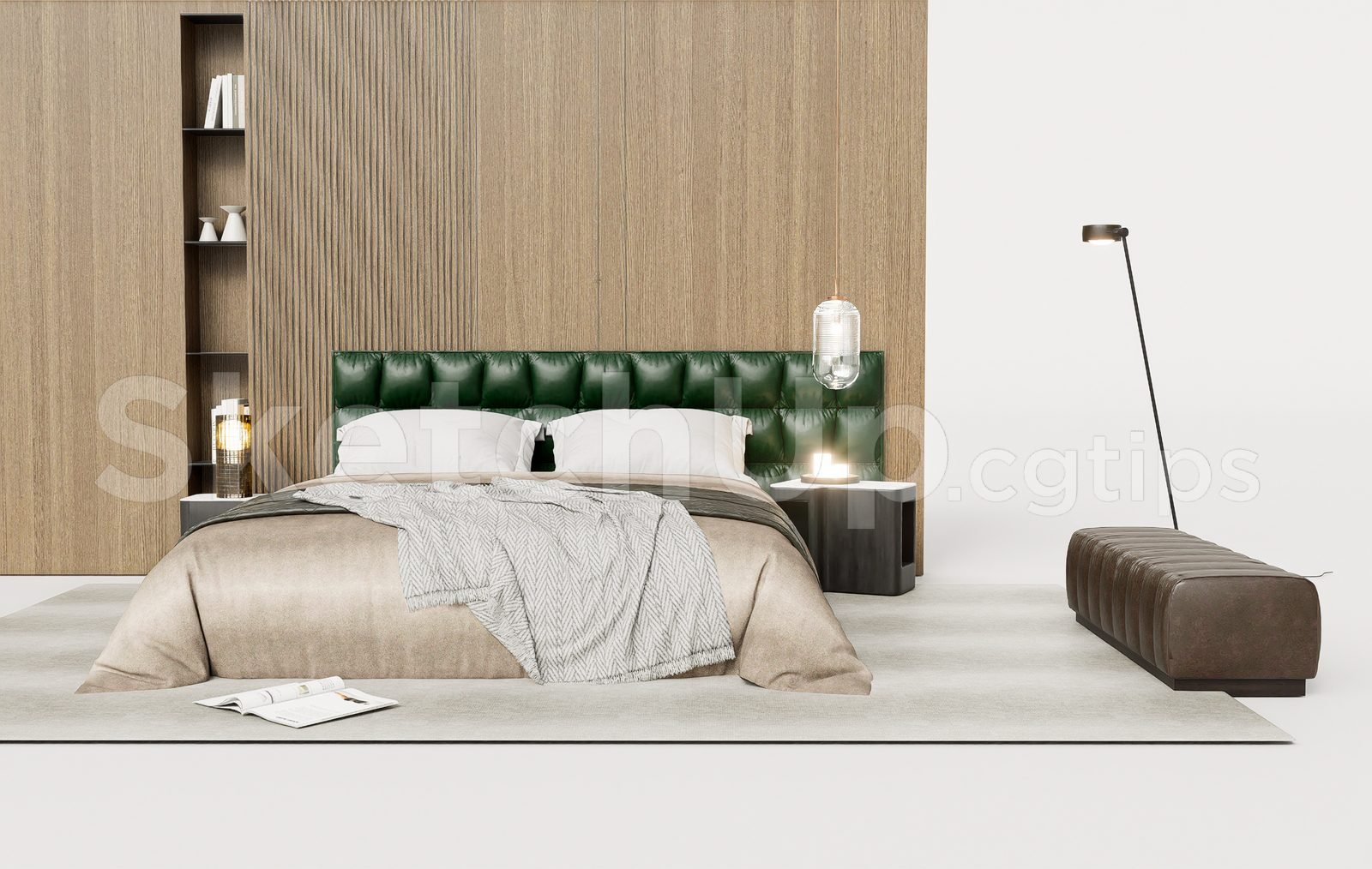 19035. تنزيل نموذج سرير مجاني لـ Sketchup (1)