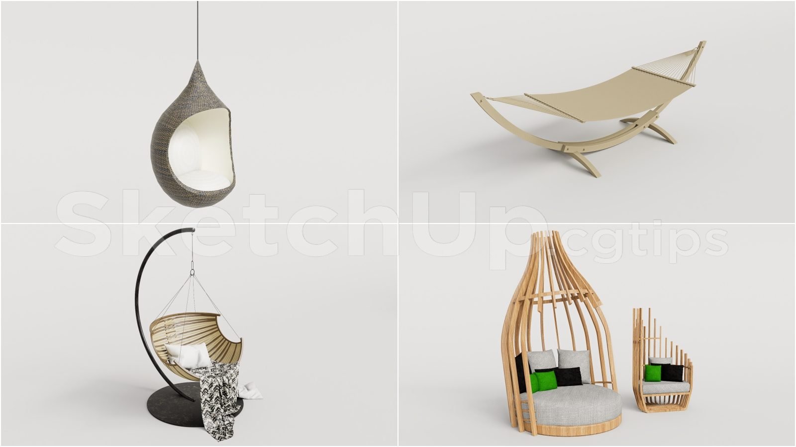 19047. تنزيل نموذج كرسي Sketchup Swing مجانًا
