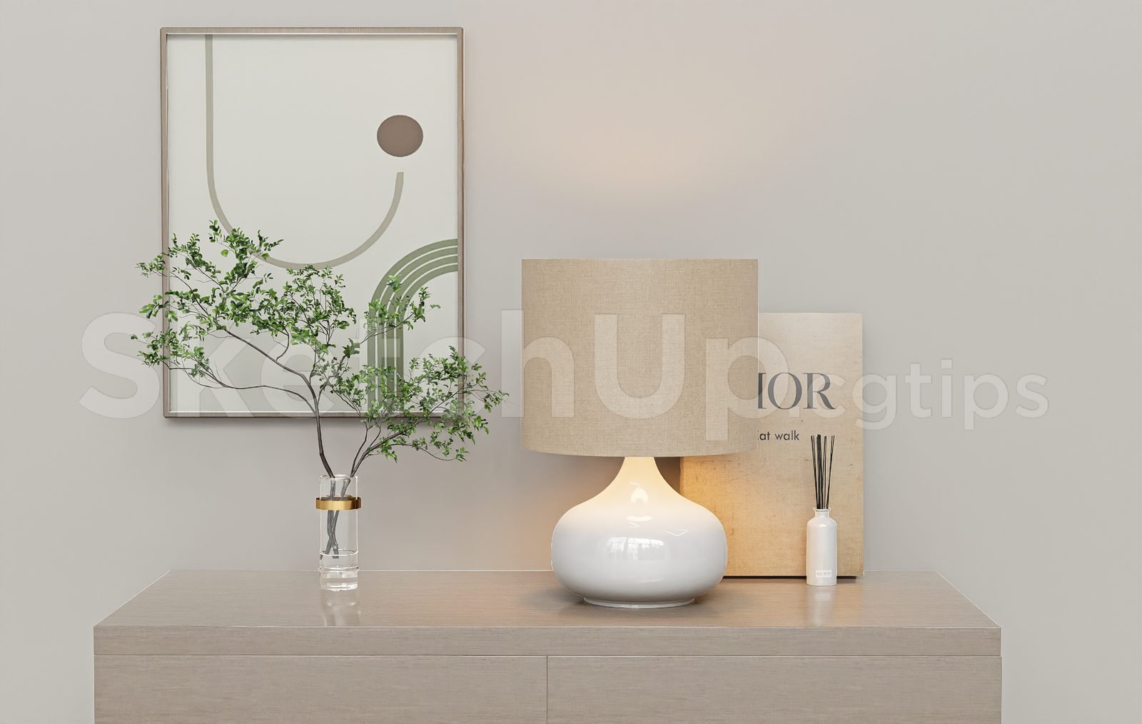 19091. تنزيل نموذج مصباح الطاولة ثلاثي الأبعاد Sketchup مجانًا (2)