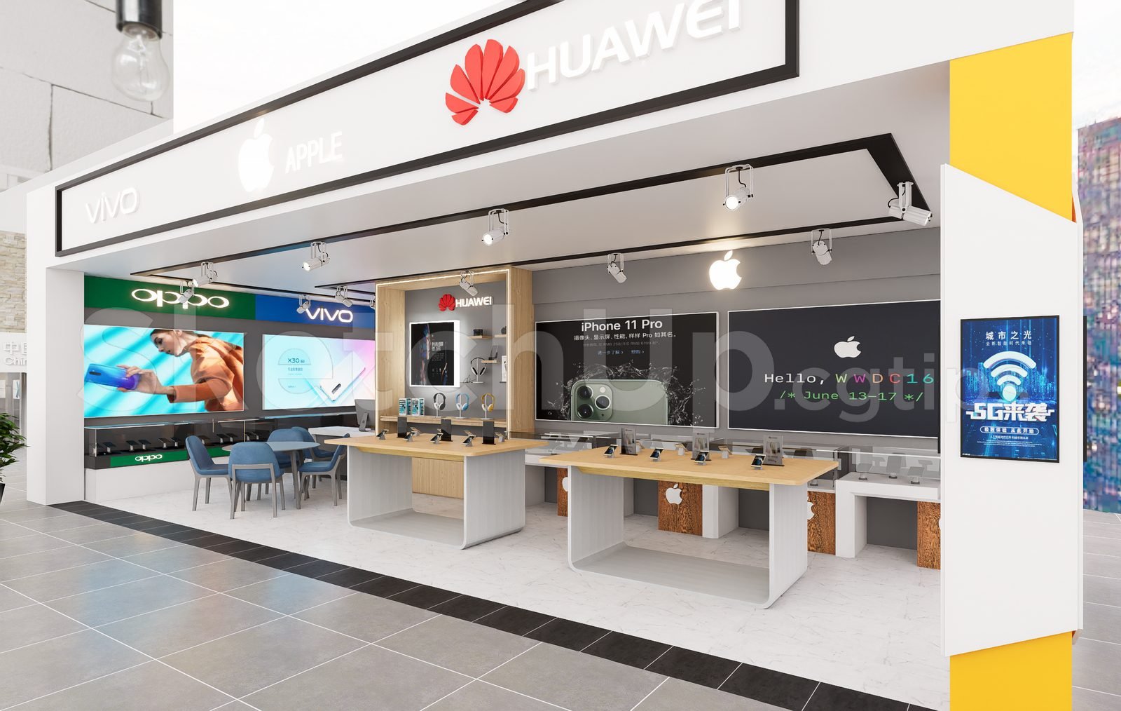 19098. نموذج متجر Sketchup المجاني للهواتف متاح للتنزيل (1)