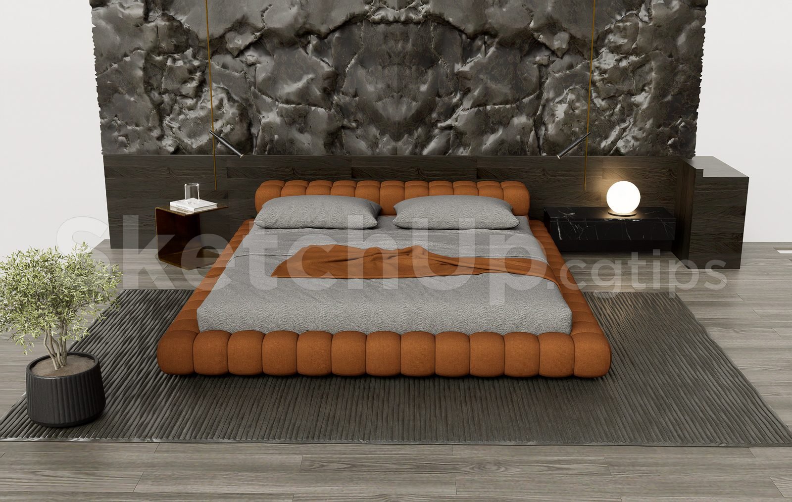 19100. تنزيل نموذج سرير مجاني لـ Sketchup (1)