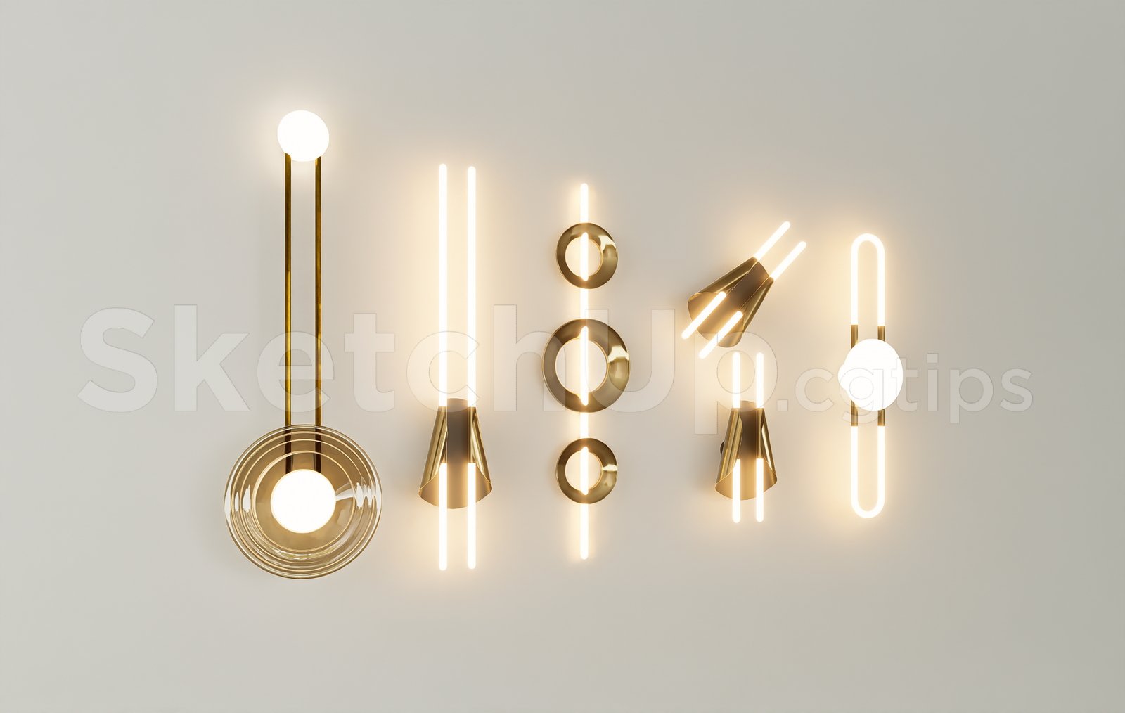 19108. تنزيل نموذج Sketchup Wall Light مجانًا (1)