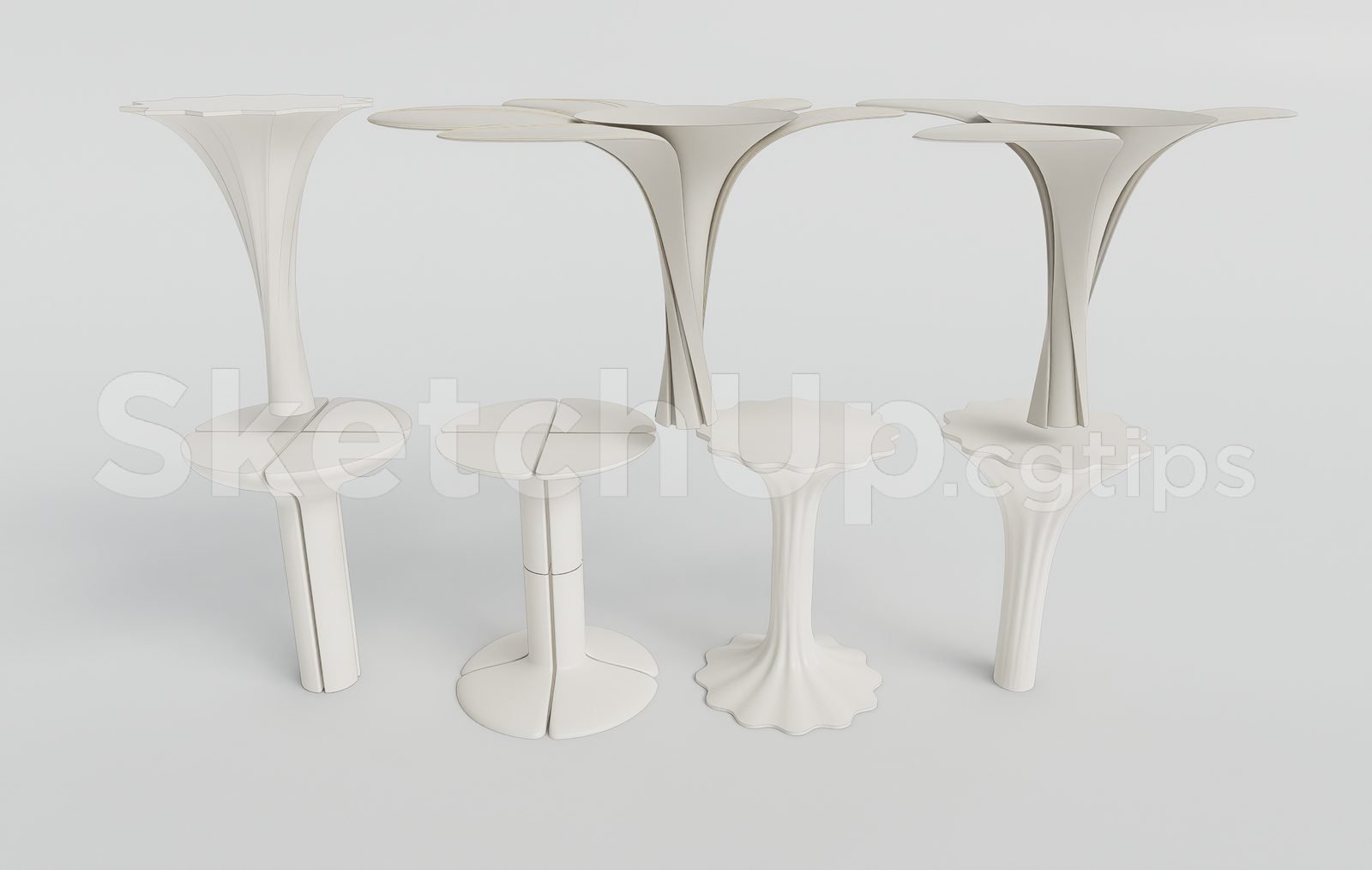 19122. أعمدة الإضاءة الداخلية الفاخرة الحديثة – نموذج Sketchup 3d (2)