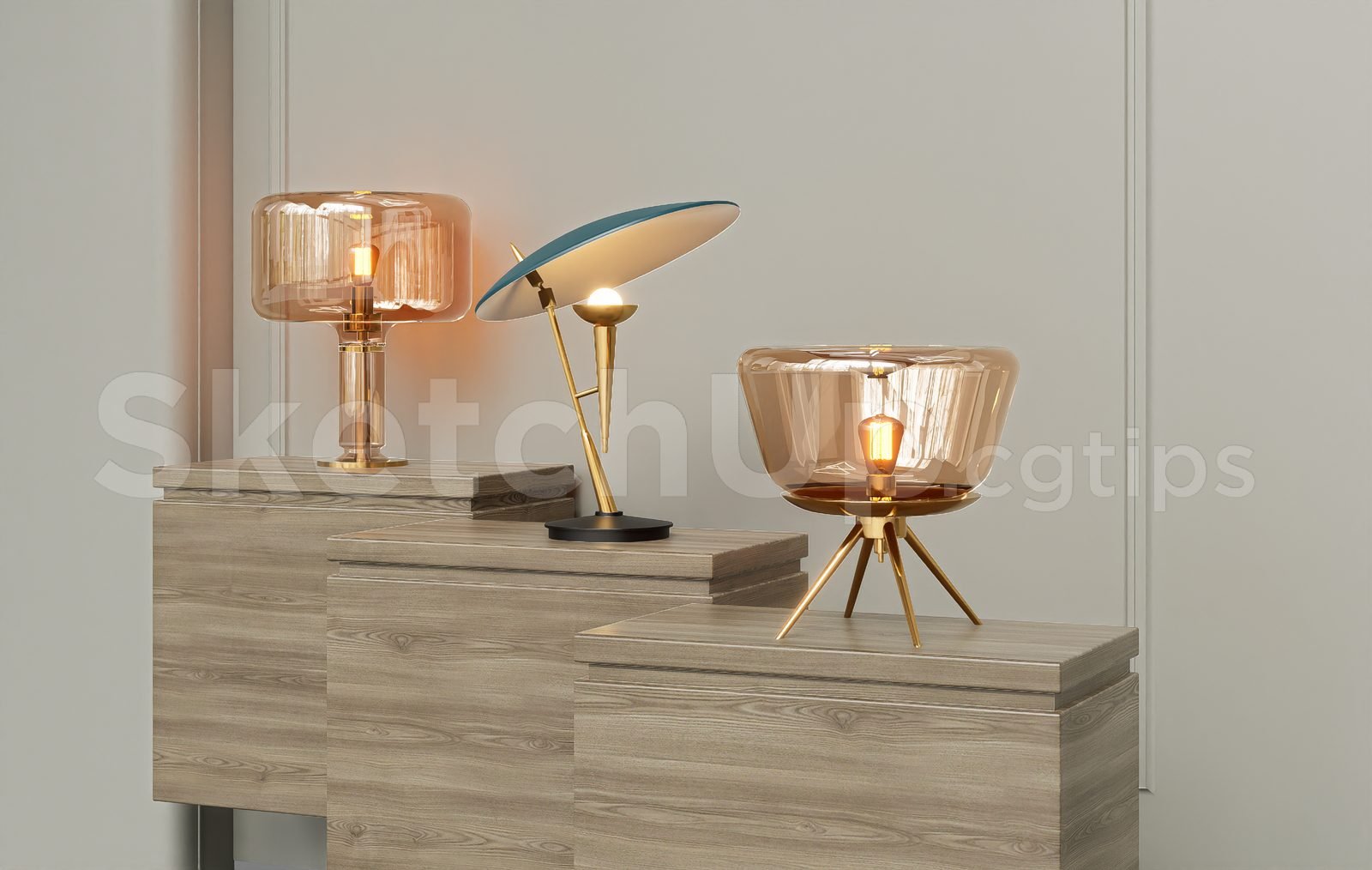 19126. تنزيل نموذج مصباح الطاولة ثلاثي الأبعاد Sketchup مجانًا (2)