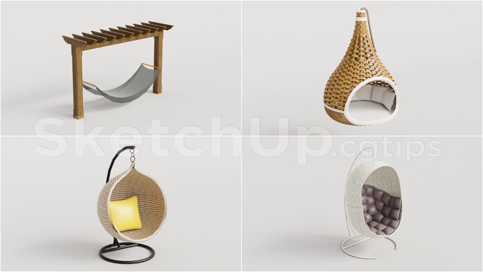 19130. تنزيل نموذج كرسي Sketchup Swing مجانًا