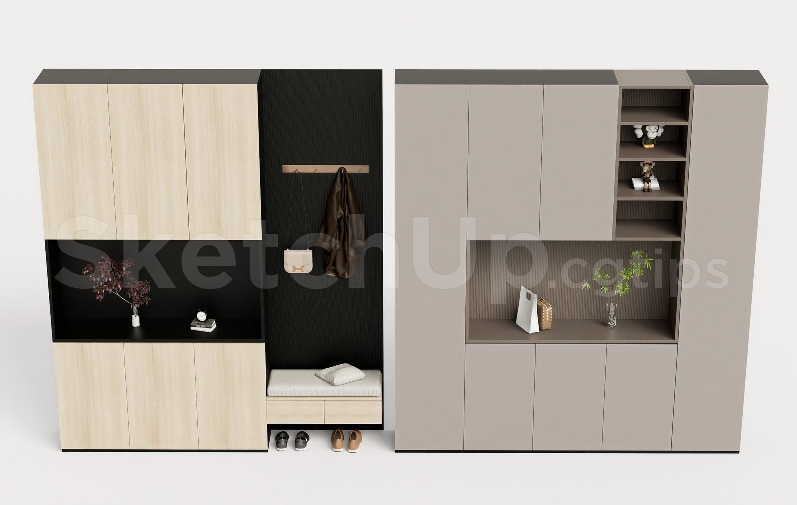 19131. تنزيل نموذج خزانة الأحذية Sketchup مجانًا (2)