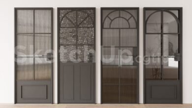 19137. Sketchup Door 3d Model Free Download (1)
