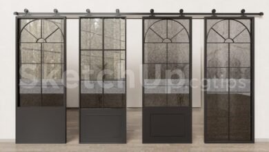 19155. Sketchup Door 3d Model Free Download (1)