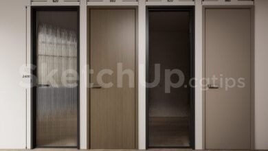 19168. Sketchup Door 3d Model Free Download (1)