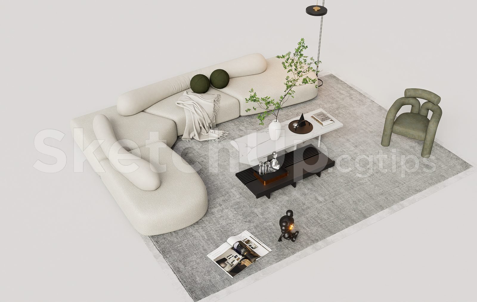 19142. تنزيل نموذج Sketchup Sofa مجانًا (2)