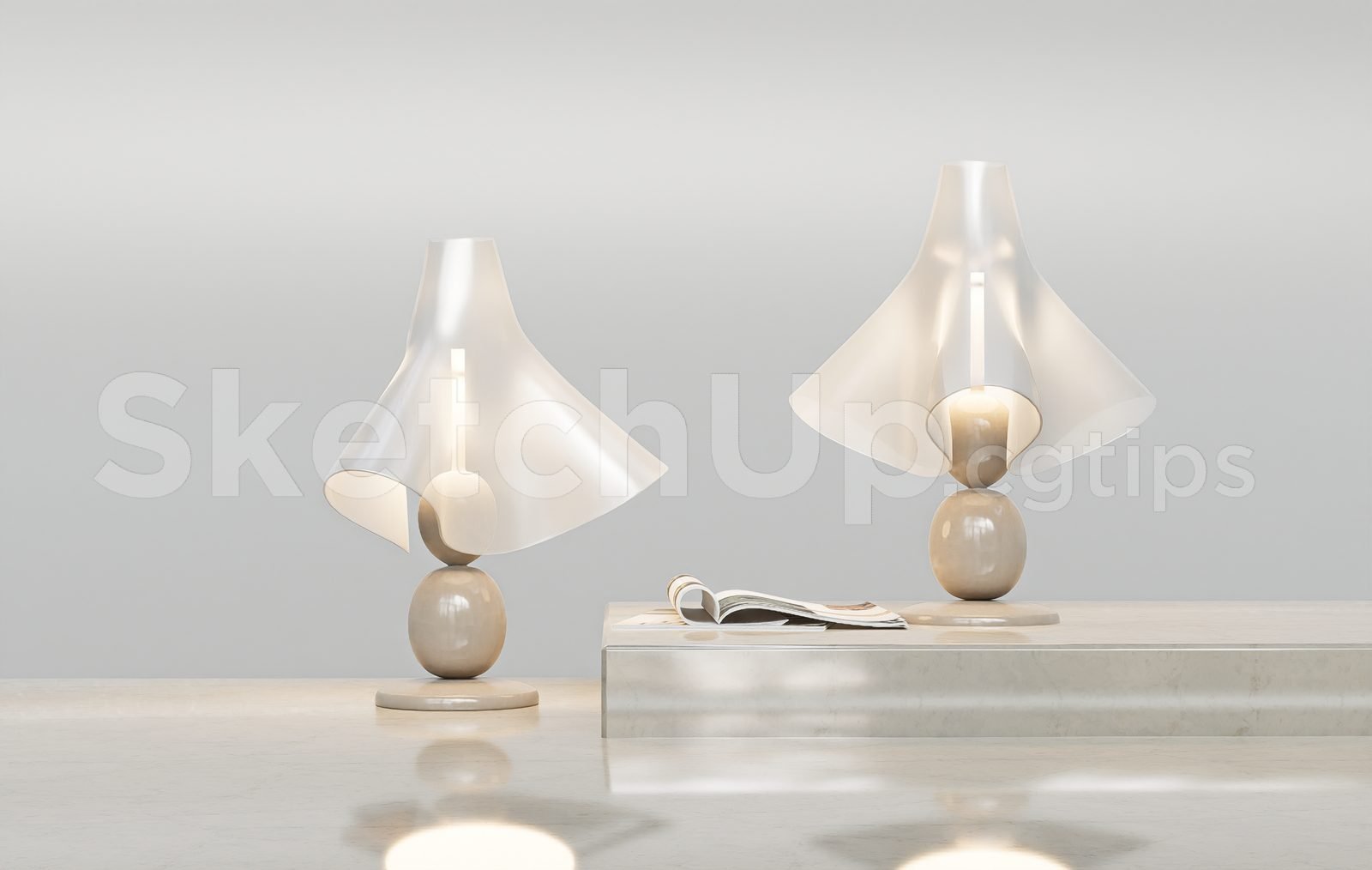 19156. تنزيل نموذج مصباح الطاولة ثلاثي الأبعاد Sketchup مجانًا (1)