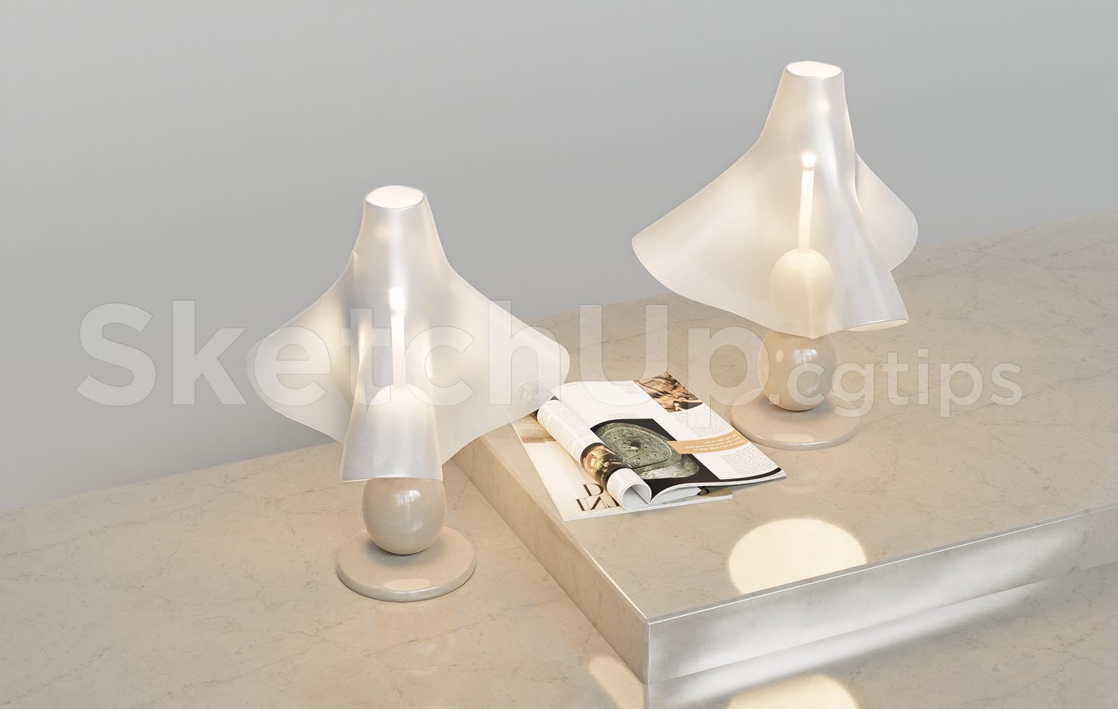 19156. تنزيل نموذج مصباح الطاولة ثلاثي الأبعاد Sketchup مجانًا (2)