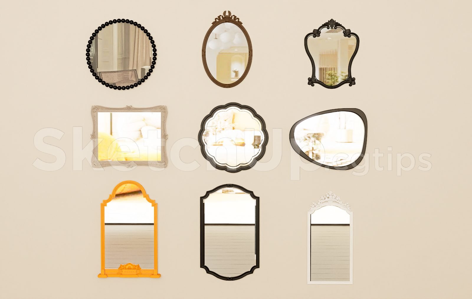 19158. تنزيل نموذج مرايا Sketchup مجانًا (1)