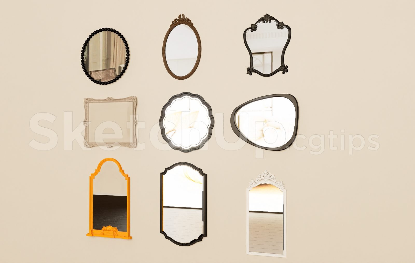 19158. تنزيل نموذج مرايا Sketchup مجانًا (2)