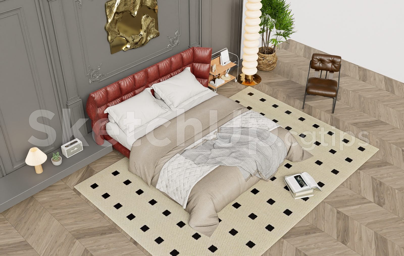 19171. تنزيل نموذج سرير مجاني لـ Sketchup (2)