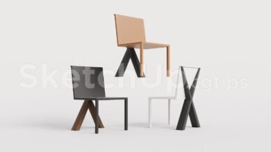 19284. Free Sketchup Chair Model Download (1)