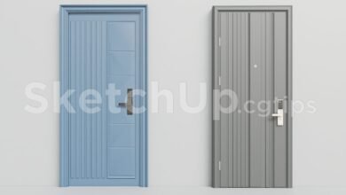 19300. Sketchup Door 3d Model Free Download (1)