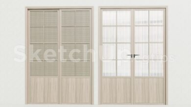 19282. Sketchup Door 3d Model Free Download (1)