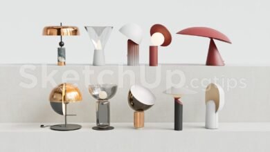 19258. Download Free Sketchup 3d Table Lamp Model (2)