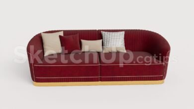 19311. Free Sketchup Sofa Model Download (1)