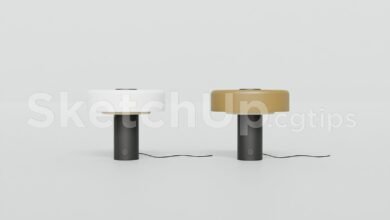 19246. Download Free Sketchup 3d Table Lamp Model (1)