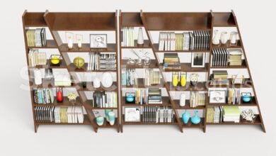 19310. Free Sketchup Bookcase Model Download (2)