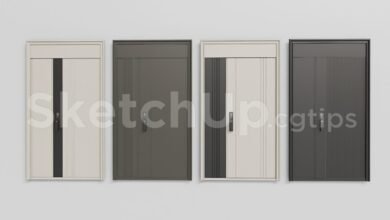 19259. Sketchup Door 3d Model Free Download (1)
