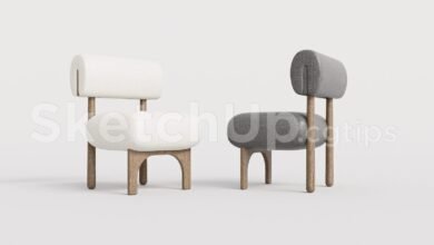 19319. Free Sketchup Chair Model Download (1)